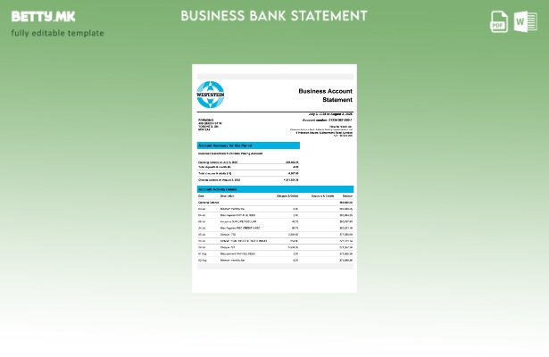 модерен стил Обединетото Кралство организација WestStein проверува извод на смет